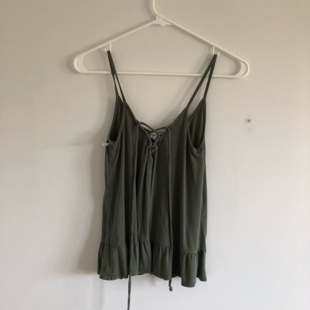 Full Titl Green Tank Top w/ V-Neck